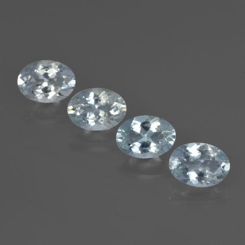 2.96カラットの天然ライトブルーアクアマリン（7.1×5.2 mm・オーバルカット）