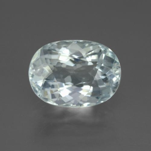 3.10カラットの天然薄いアクアブルーアクアマリン（10.7×7.8 mm・オーバルカット）