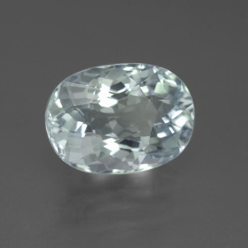 3.10カラットの天然薄いアクアブルーアクアマリン（10.7×7.8 mm・オーバルカット）