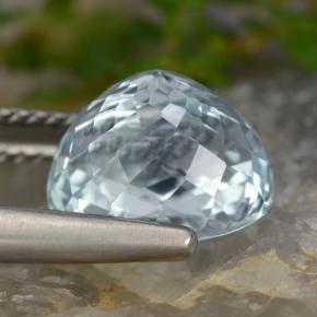 4.23カラットの天然薄いアクアブルーアクアマリン（10.3×8.6 mm・オーバルカット）