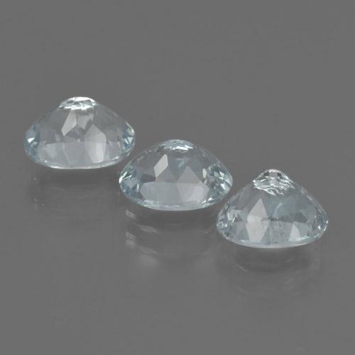 2.93カラットの天然ペールブルーアクアマリン（7.3×5.6 mm・オーバルカット）