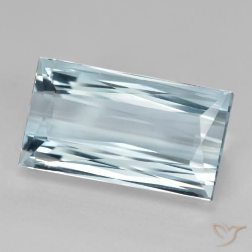 10.58ct 天然 ライトブルー アクアマリン, バゲット, VVS