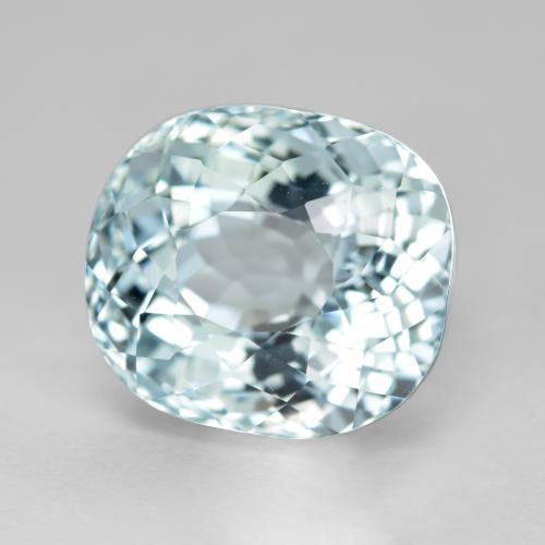 6.63カラットの天然薄いアクアブルーアクアマリン（9.9×11.3 mm・オーバルカット）