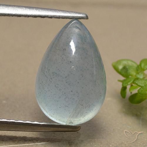 3.39ct 天然 薄いブルーグリーン アクアマリン, 洋梨の形, 半透明