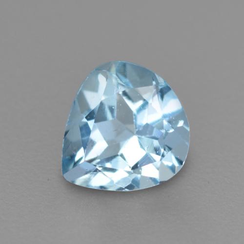 0.33カラットの天然スカイブルーアクアマリン（4.9×4.7 mm・洋梨の形）