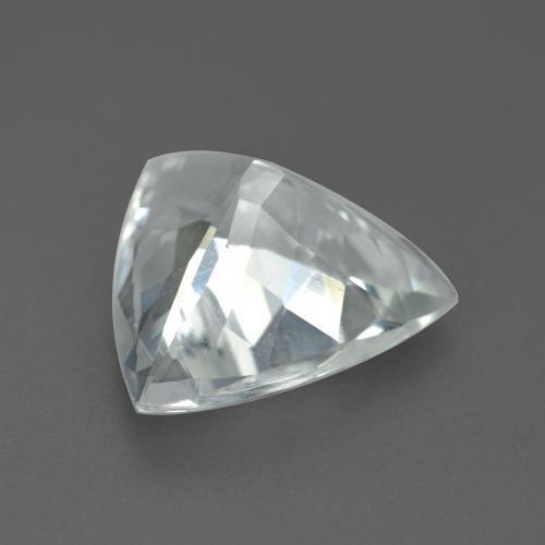 3.00カラットの天然緑がかった白アクアマリン（10.8×10.5 mm・トリリアント）