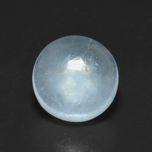 2.42カラットの天然ベイビーブルーアクアマリン（8.15 mm・ラウンドカット）