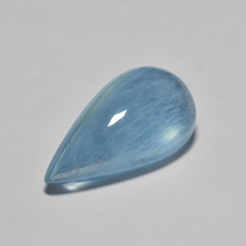 5.79カラットの天然ディープブルーアクアマリン（18.1×9.8 mm・洋梨の形）