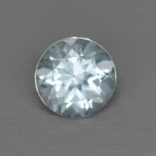 0.44カラットの天然薄いスカイブルーアクアマリン（5.00 mm・ラウンドカット）
