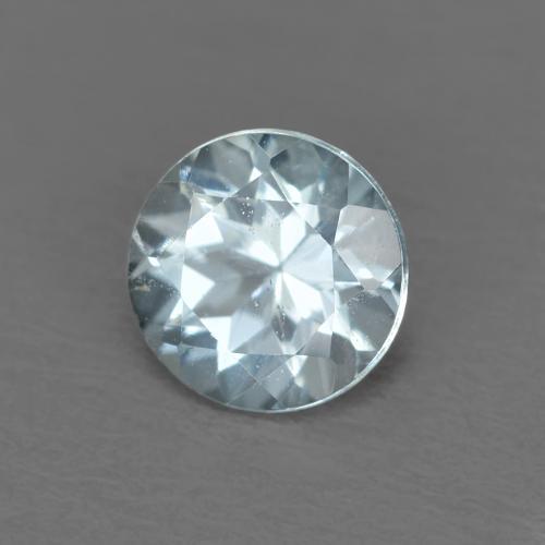 0.44カラットの天然薄いスカイブルーアクアマリン（5.00 mm・ラウンドカット）