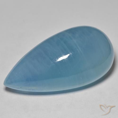 55.68ct 天然 ベイビーブルー アクアマリン, 洋梨の形, 半透明