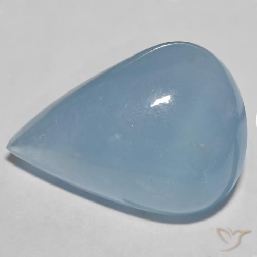40.79ct 天然 薄いベイビーブルー アクアマリン, 洋梨の形, 半透明