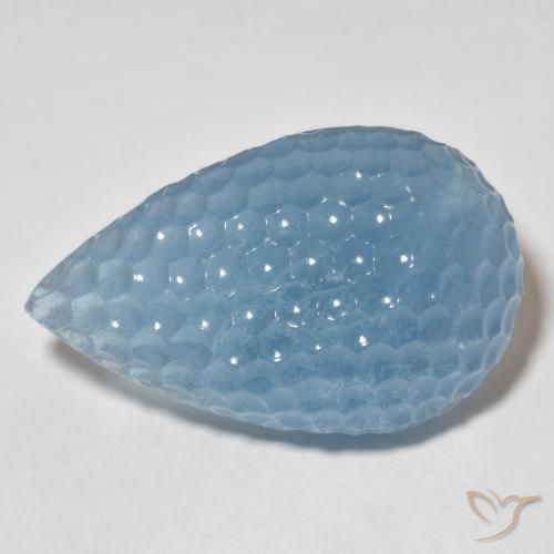 65.04ct 天然 ライトブルー アクアマリン, 洋梨の形, 半透明