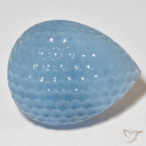 70.51カラットの天然スイスブルーアクアマリン、洋梨の形、半透明