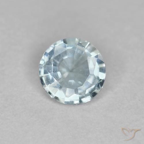 0.35ct 天然 ライトブルー アクアマリン, ラウンド, VS