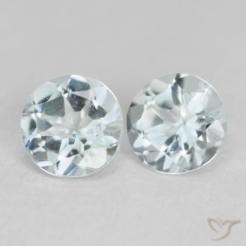 Shop natural 0.78ct とても薄いブルー アクアマリン gems, ラウンド, from インド at GemSelect. In stock, global shipping!