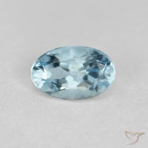 0.21ct 天然 緑がかったブルー アクアマリン, 楕円形, VVS