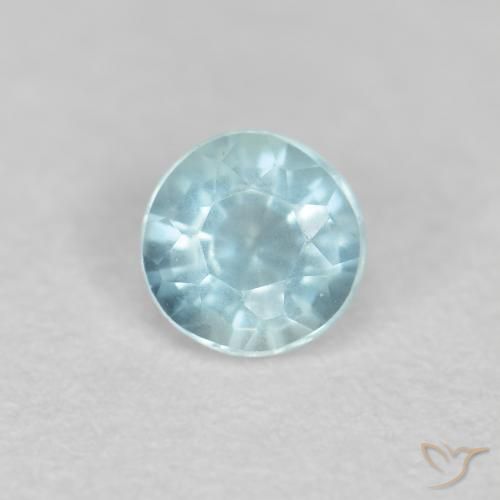 0.18ct 天然 ライトブルー アクアマリン, ラウンド, VS-SI