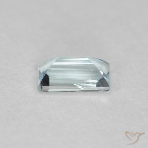 0.29カラットの天然薄い緑がかった青アクアマリン、バゲット、VS-SI