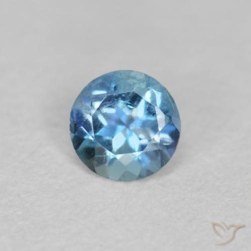 0.20ct 天然 ベイビーブルー アクアマリン, ラウンド, VS-SI