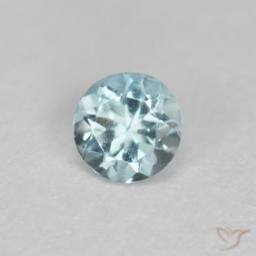 0.20ct 天然 ライトブルー アクアマリン, ラウンド, VS-SI