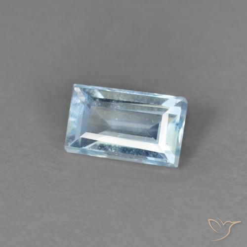 0.26カラットの天然薄いスカイブルーアクアマリン、バゲット、VS
