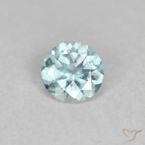 0.20ct 天然 ライトブルー アクアマリン, ラウンド, VS