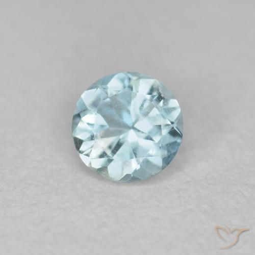0.24ct 天然 ライトブルー アクアマリン, ラウンド, VS