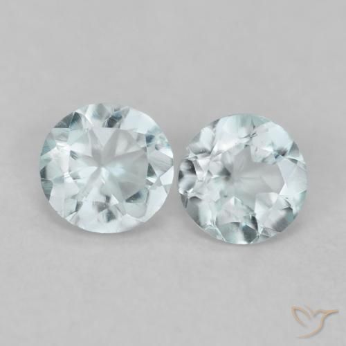 0.23カラットの天然とても淡いブルーアクアマリン（3.33 mm・ラウンドカット）