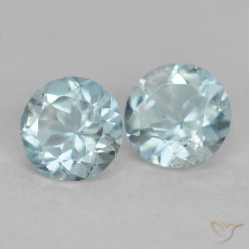 Shop natural 0.48ct 薄いアクアブルー アクアマリン gems, ラウンド, from インド at GemSelect. In stock, global shipping!