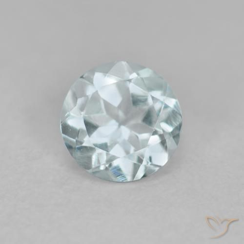 0.43ct 天然 薄いスカイブルー アクアマリン, ラウンド, VVS-VS