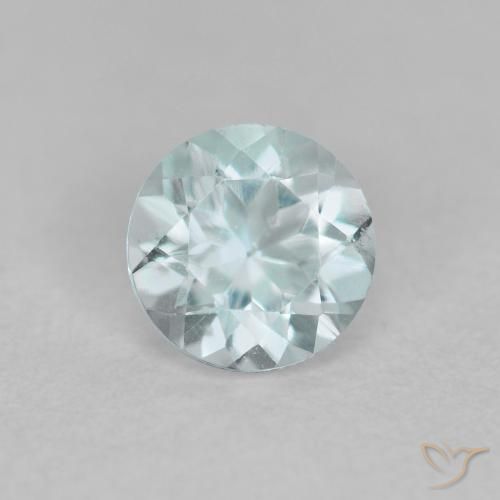 0.41ct 天然 ライトブルー アクアマリン, ラウンド, VS