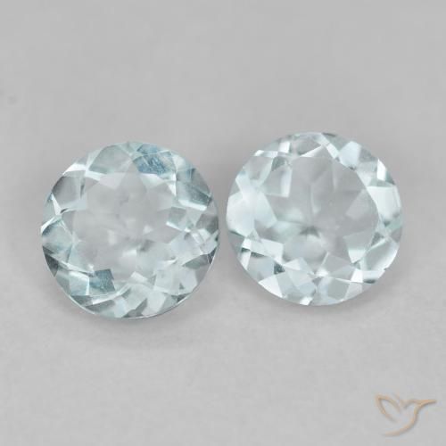 Shop natural 0.71ct とても薄いブルー アクアマリン gems, ラウンド, from インド at GemSelect. In stock, global shipping!