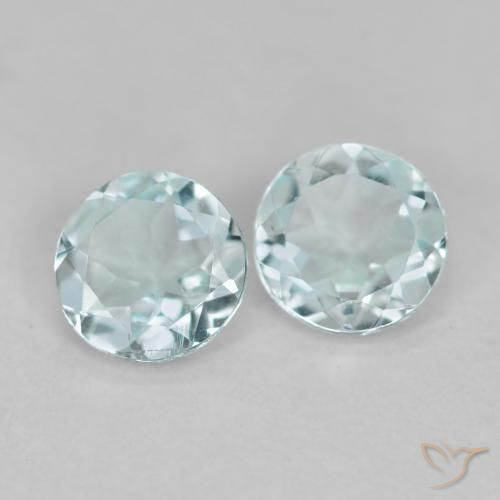 Shop natural 0.66ct とても薄いブルー アクアマリン gems, ラウンド, from インド at GemSelect. In stock, global shipping!