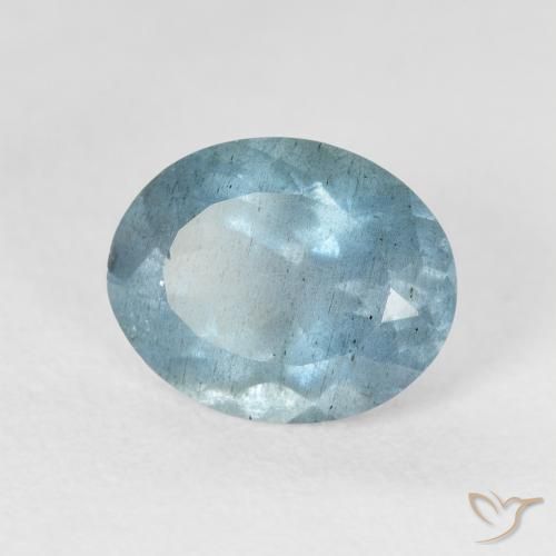 2.51カラットの天然Light Bluish Turquoiseアクアマリン、楕円形、VS-SI