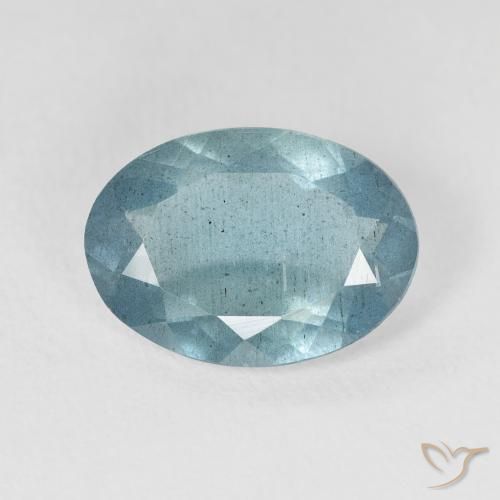3.43ct 天然 青みがかったグリーン アクアマリン, 楕円形, VS-SI