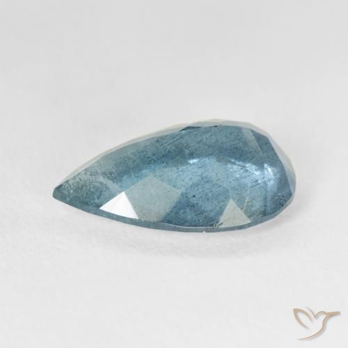 5.21カラットの天然ディープブルーアクアマリン（16×10.4 mm・洋梨の形）