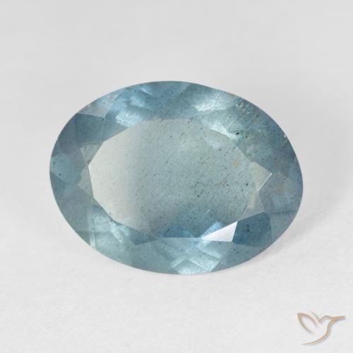 6.36カラットの天然Light Bluish Turquoiseアクアマリン、楕円形、VS-SI