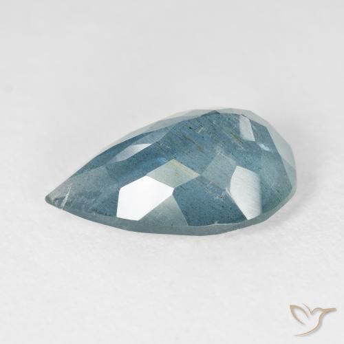 5.66カラットの天然Light Bluish Turquoiseアクアマリン、洋梨の形、VS-SI