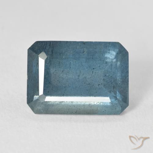 7.81カラットの天然ブルーアクアマリン（14×10.1 mm・エメラルドカット）