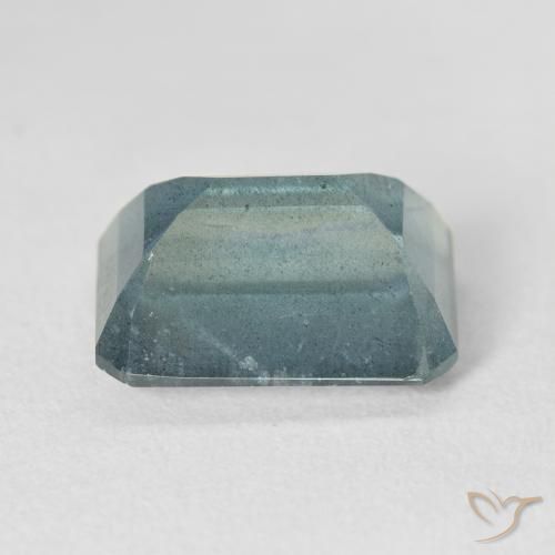 7.81カラットの天然ブルーアクアマリン（14×10.1 mm・エメラルドカット）