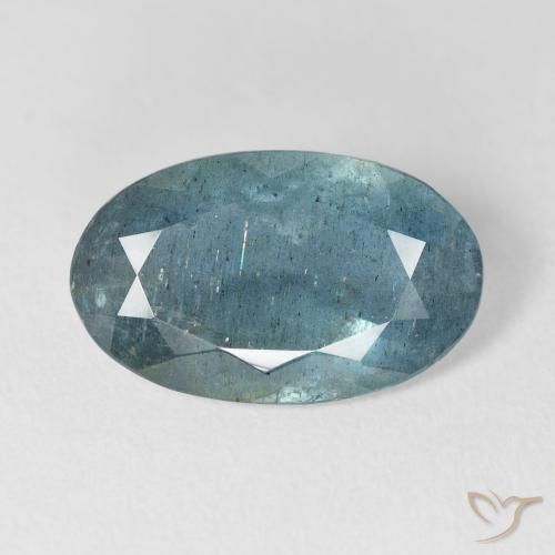 5.60カラットの天然青緑アクアマリン（16.4×10.1 mm・オーバルカット）