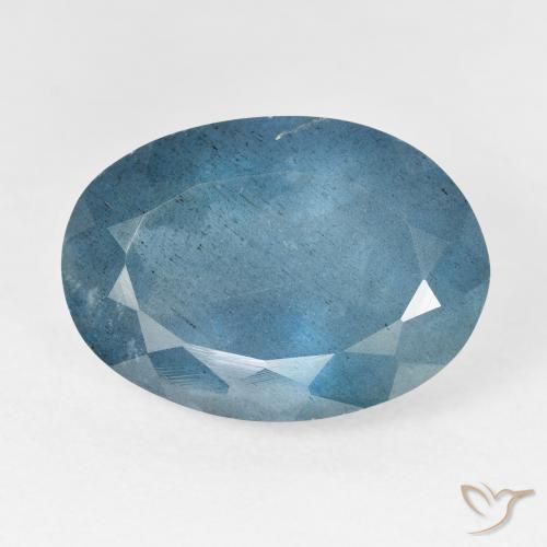 12.39ct 天然 濃いシルバーアクアブルー アクアマリン, 楕円形, VS-SI