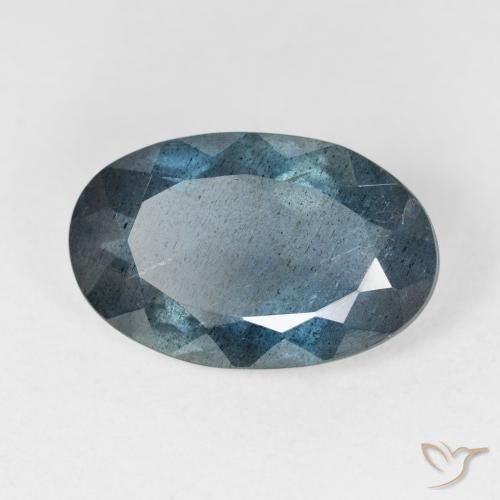 7.33カラットの天然濃い紺アクアマリン（16.9×10.7 mm・オーバルカット）