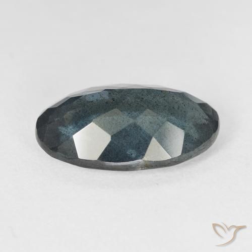 7.33カラットの天然濃い紺アクアマリン（16.9×10.7 mm・オーバルカット）