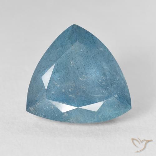 6.80ct 天然 薄い緑がかった青 アクアマリン, トリリオン, VS-SI