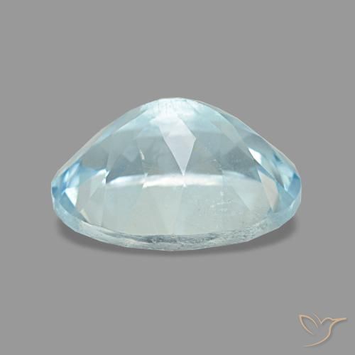 1.85カラットの天然ライトブルーアクアマリン（9.2×7.3 mm・オーバルカット）