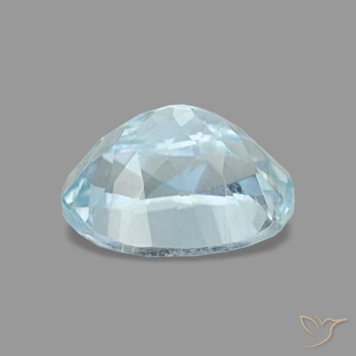 1.21カラットの天然ライトブルーアクアマリン（7.8×5.8 mm・オーバルカット）