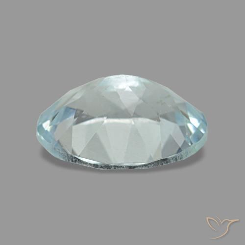 1.08カラットの天然ライトブルーアクアマリン（8.2×6.1 mm・オーバルカット）
