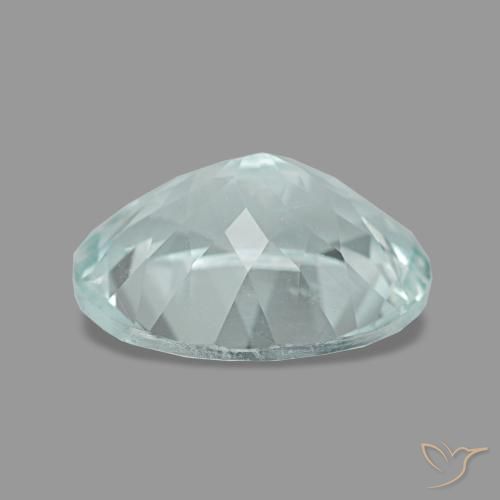 2.23カラットの天然薄いブルーグリーンアクアマリン（10×7.8 mm・オーバルカット）